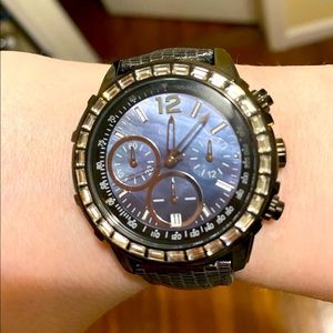 GUESS Timex blue & silver watch, like new